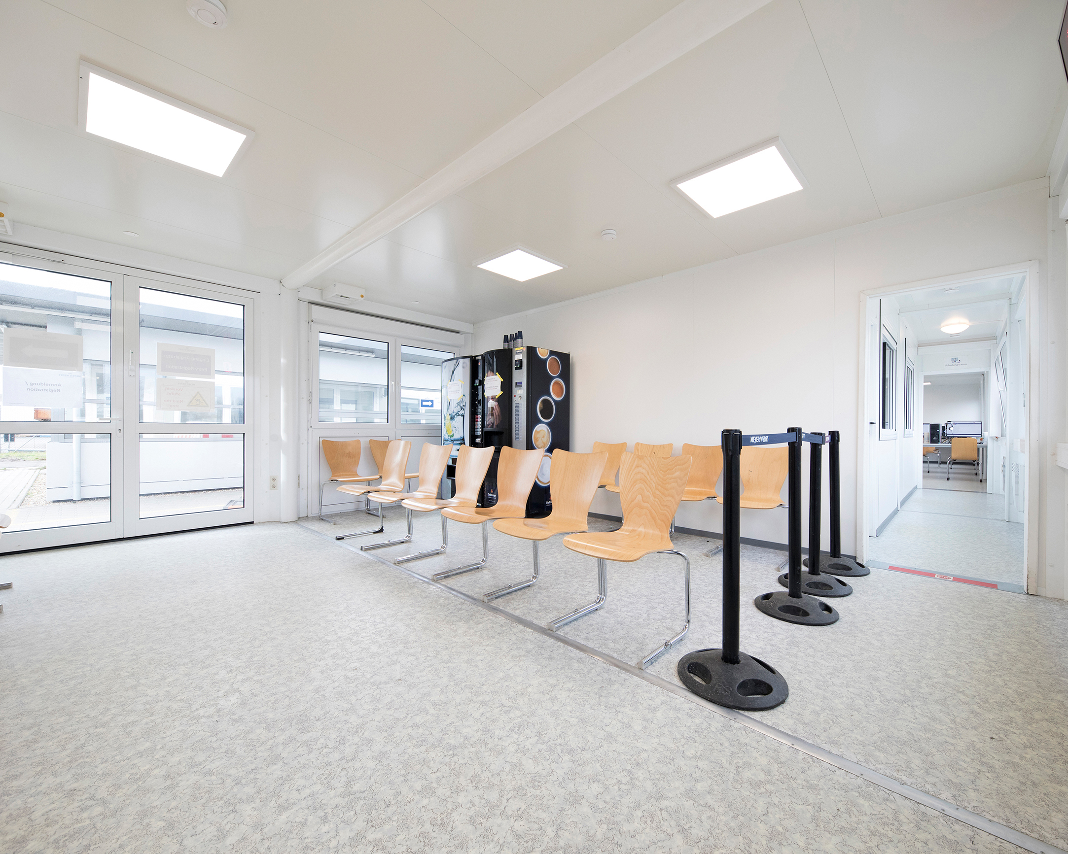 Waiting area and reception of the training centre